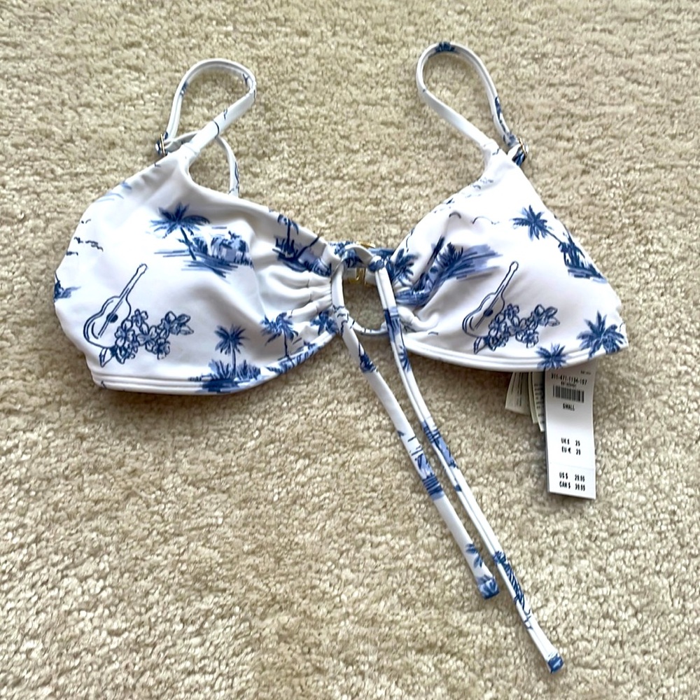 Hollister Bikini top Blue and white
